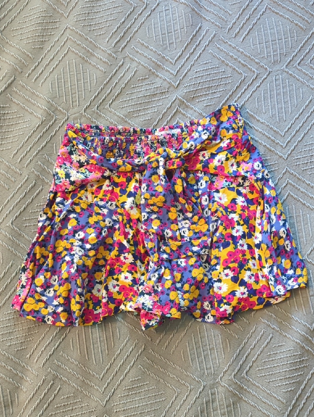 Patrons of Peace Bright Floral Smocked Shorts